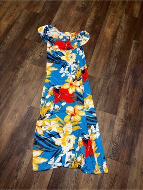 Suimiki Vintage Ruffle Floral Printed Off Shoulder Bodycon Long Maxi Dress NWT